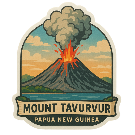 Mount Tavurvur Vinyl Sticker