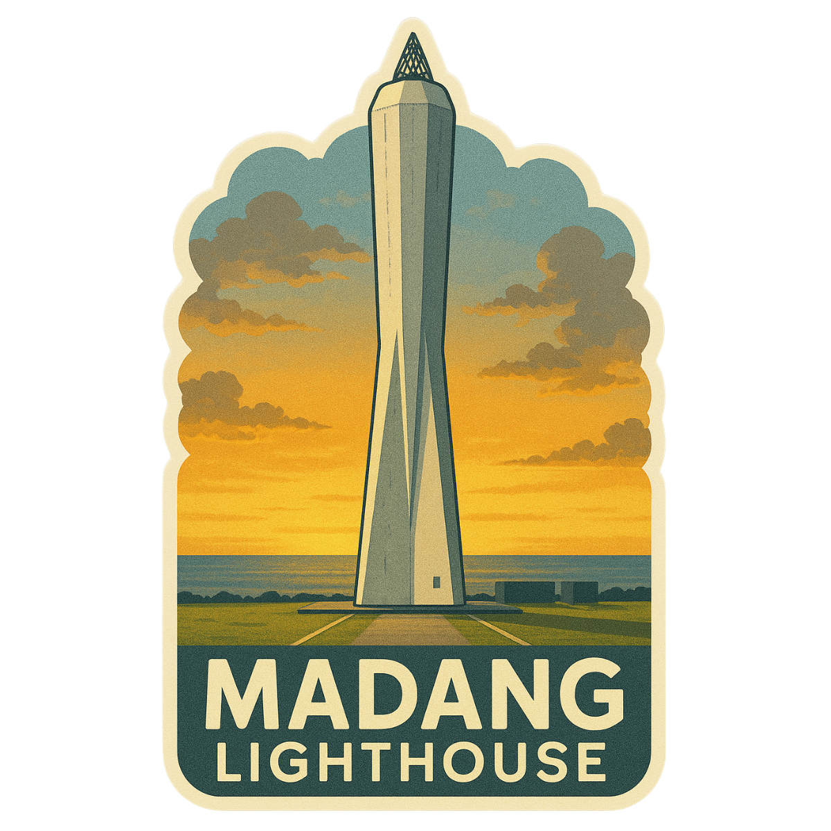 Madang Lighthouse Vinyl Sticker